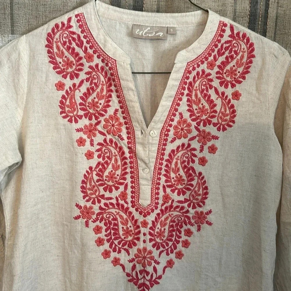 Embroidered summer shirt size S - Picture 2 of 8